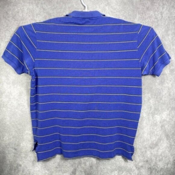 Polo Ralph Lauren Polo Shirt Mens XXL Blue Striped Pima Cotton Classiccore Soft - Picture 2 of 10